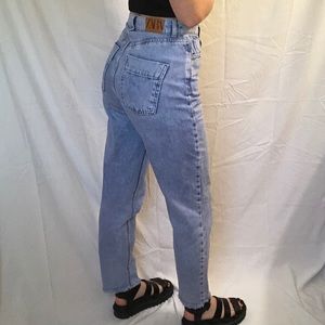 zara high waited straight leg jeans